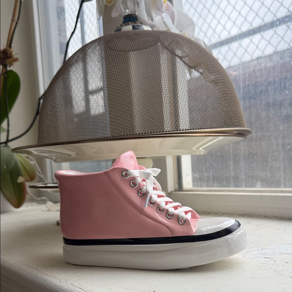 Chic Pink High-Top Sneaker Decor